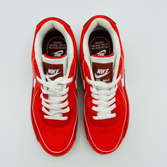 Women’s Nike Air Max 90 Orange Red Color Sneaker 7 - Picture 6 of 10
